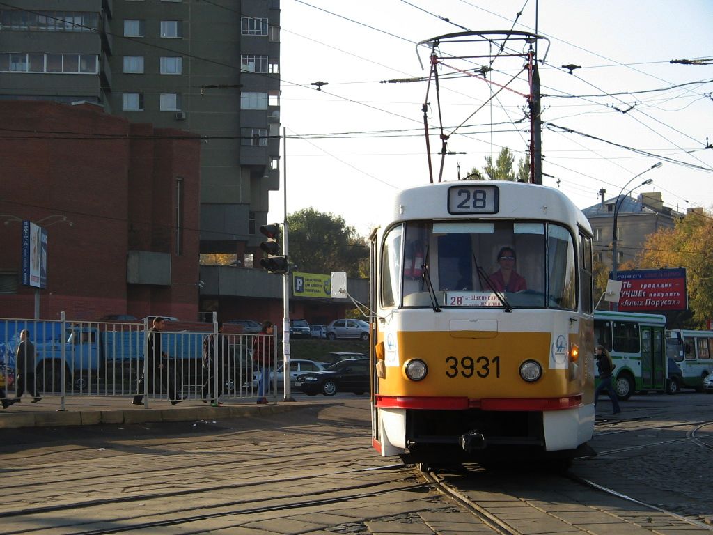 Москва, Tatra T3SU № 3931