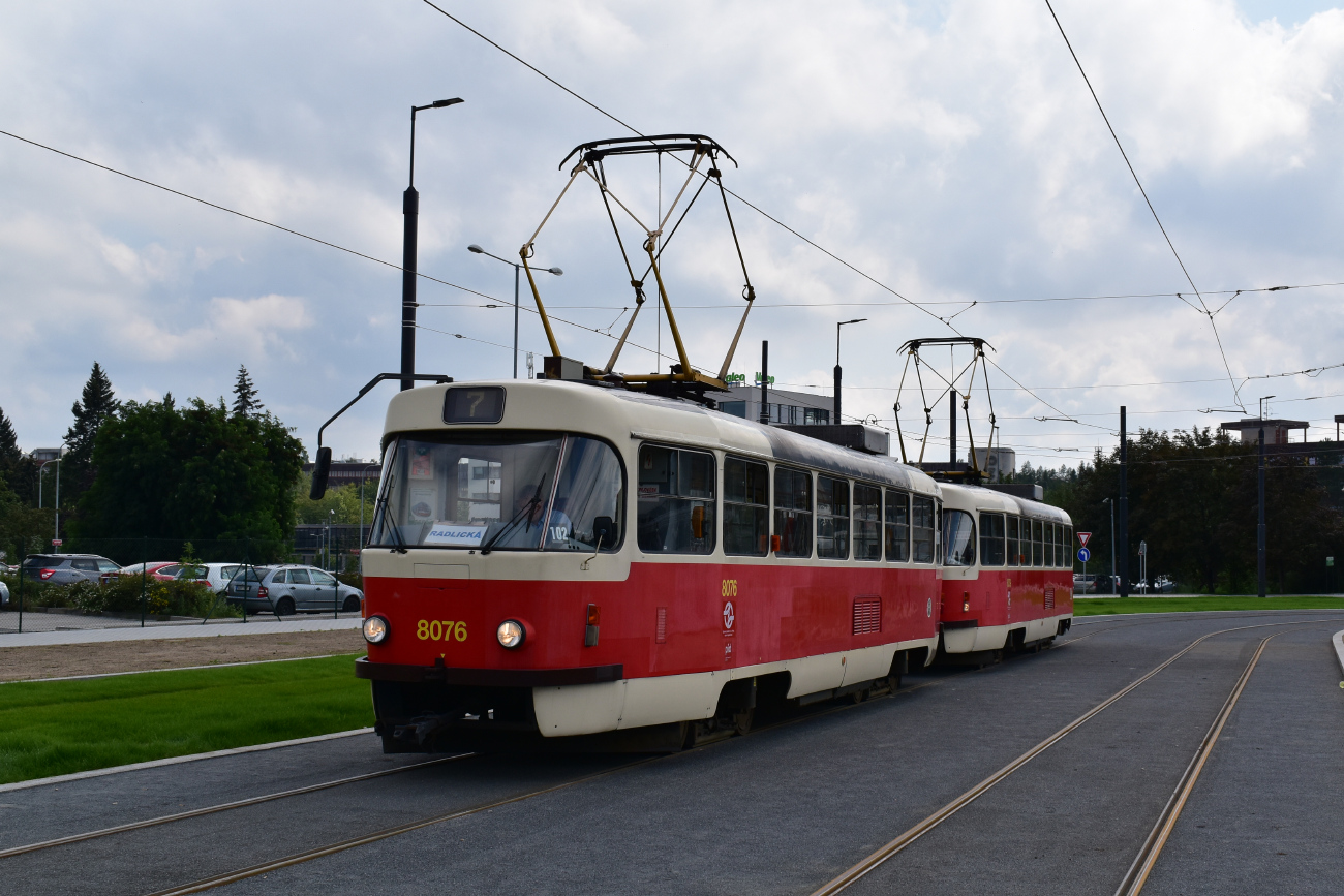 Прага, Tatra T3M2-DVC № 8076