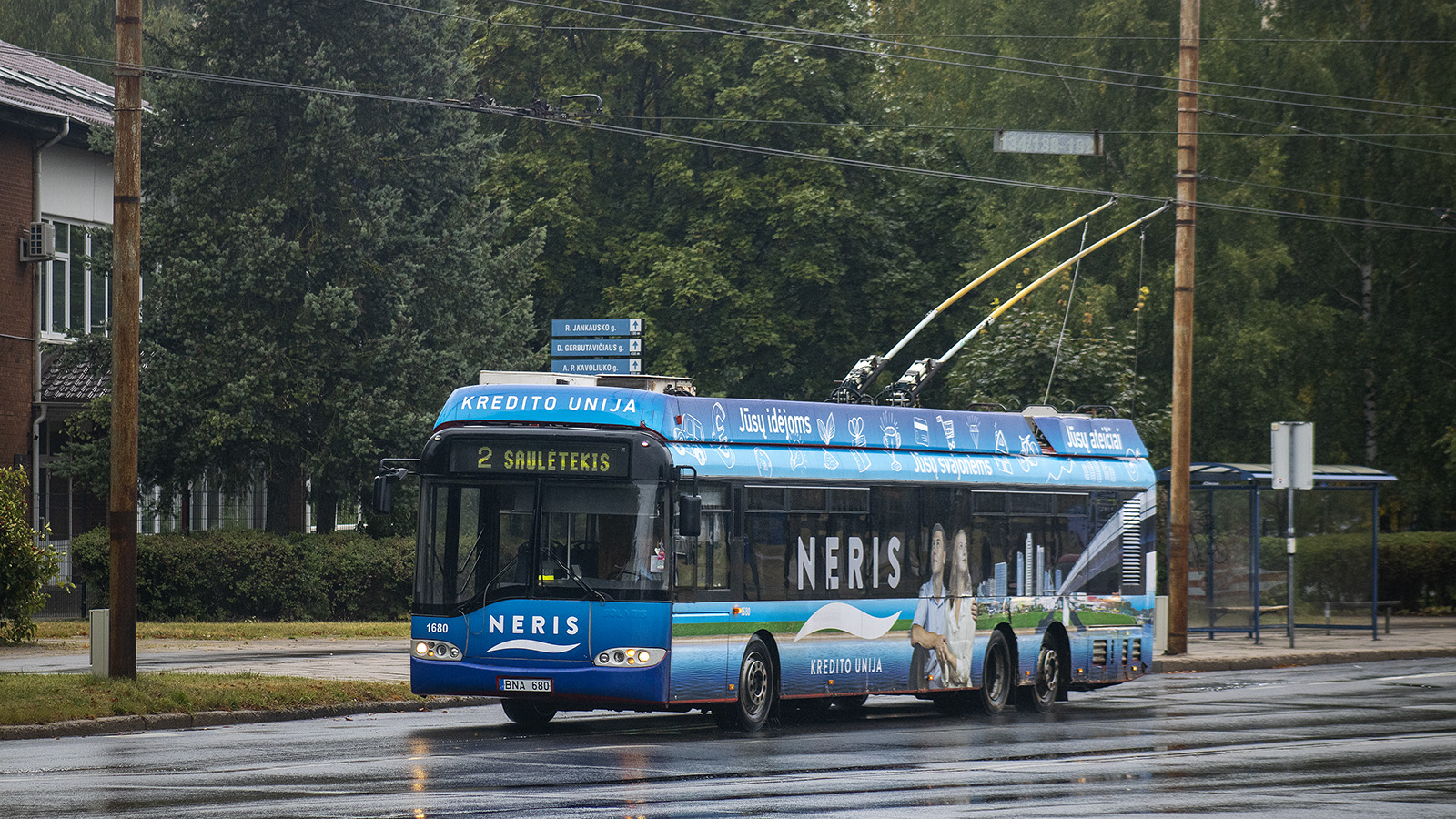 Вилнюс, Solaris Trollino II 15 AC № 1680; Вилнюс — Временные плановые изменения движения