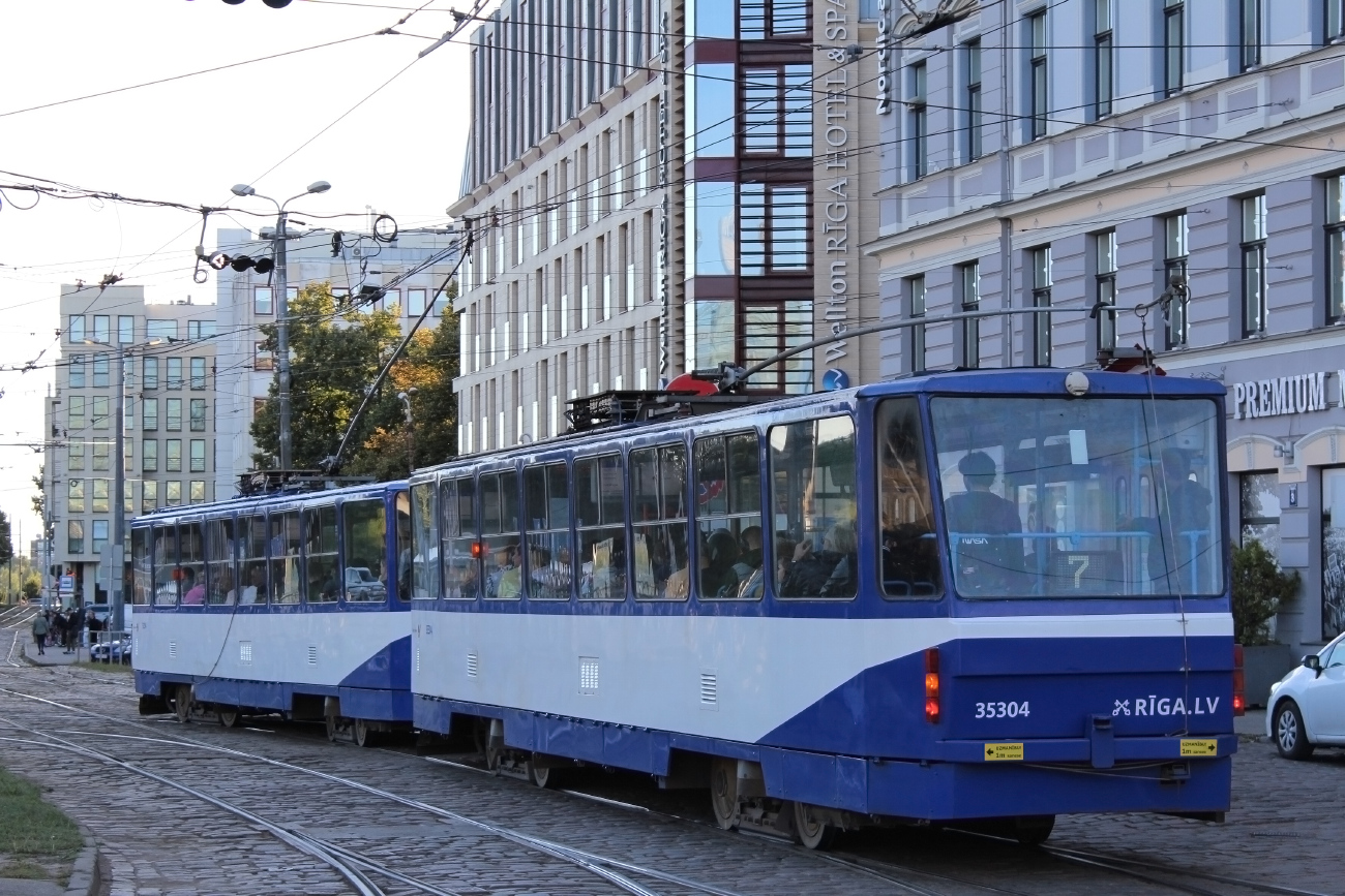 Рига, Tatra T3MR (T6B5-R) № 35294; Рига, Tatra T3MR (T6B5-R) № 35304
