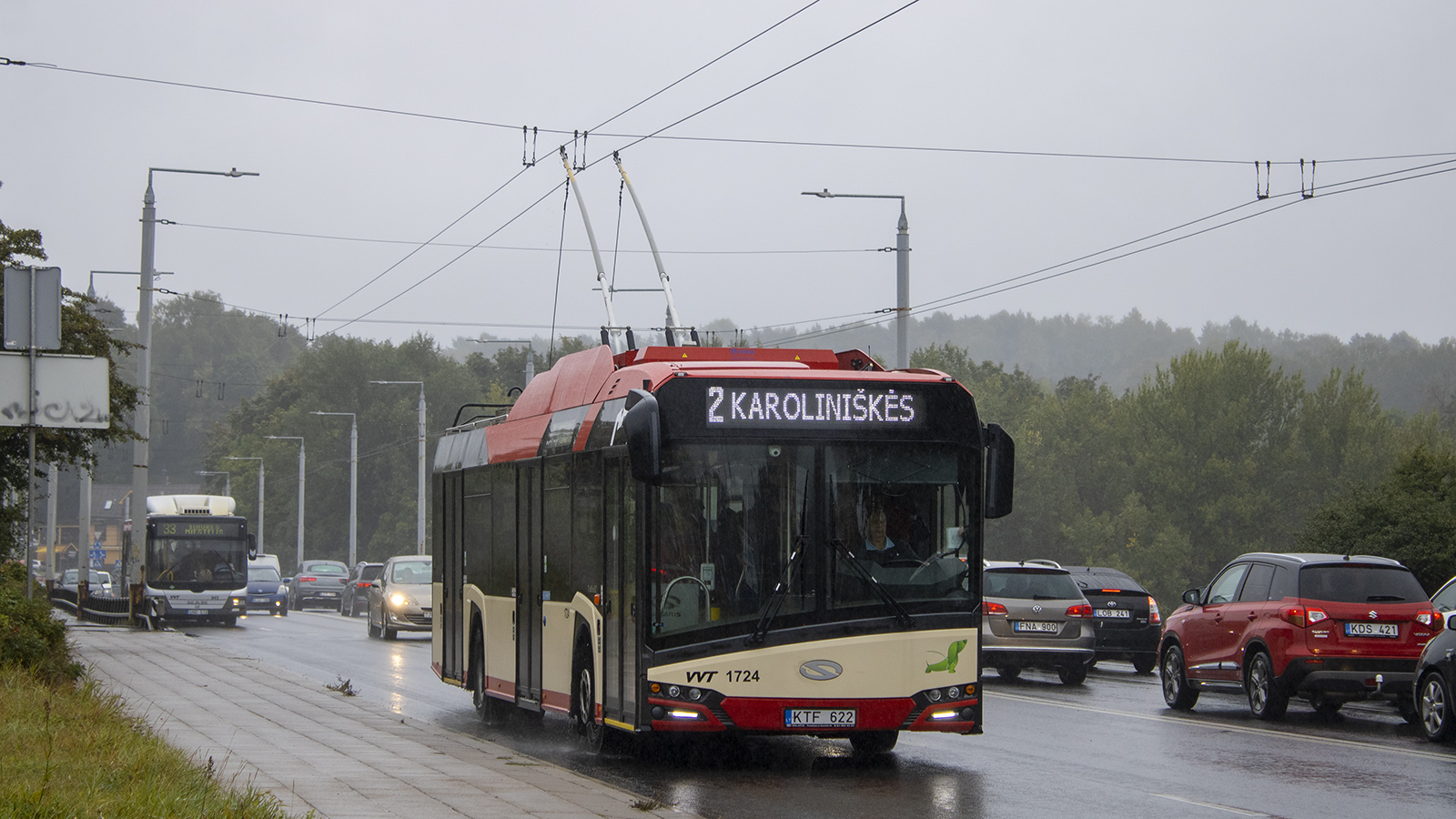 Вильнюс, Solaris Trollino IV 12 Škoda № 1724; Вильнюс — Временные плановые изменения движения