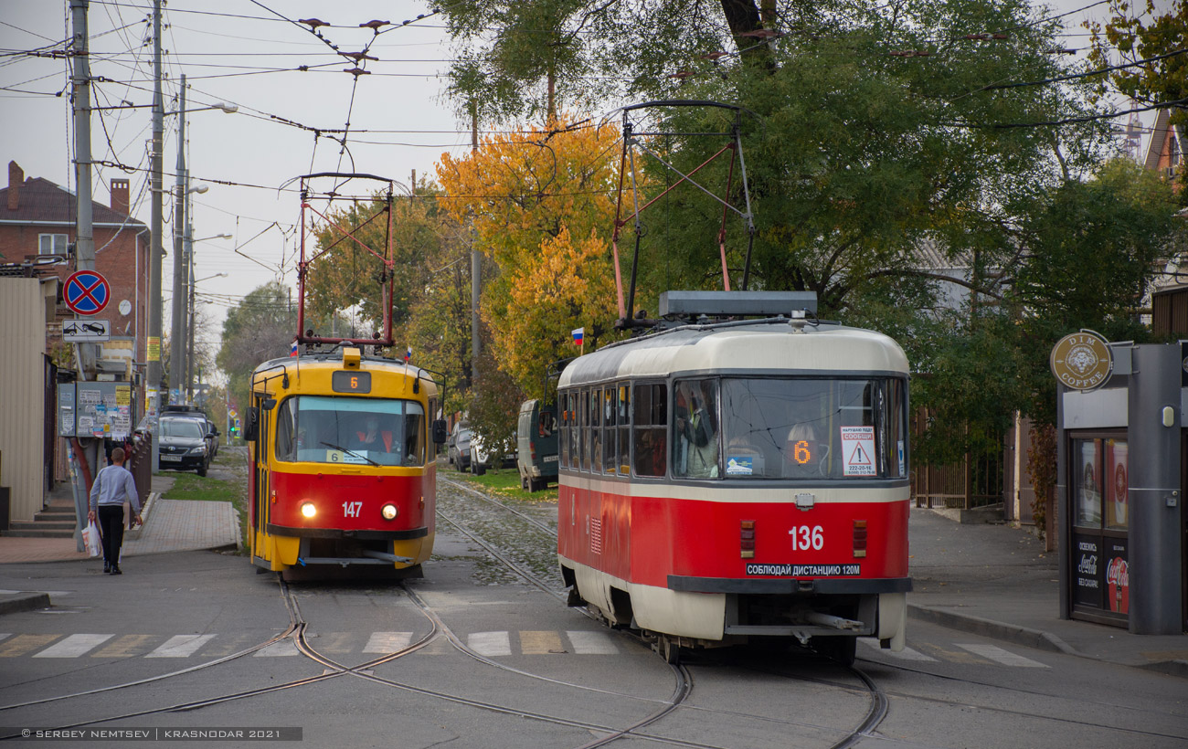 Краснодар, Tatra T3SU № 147; Краснодар, Tatra T3SU КВР МРПС № 136