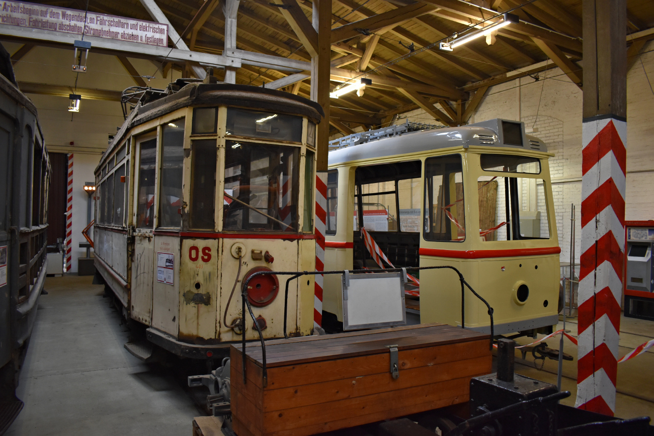 Halle, Lindner 2-axle motor car č. 403; Halle, Werdau ET50 č. 505