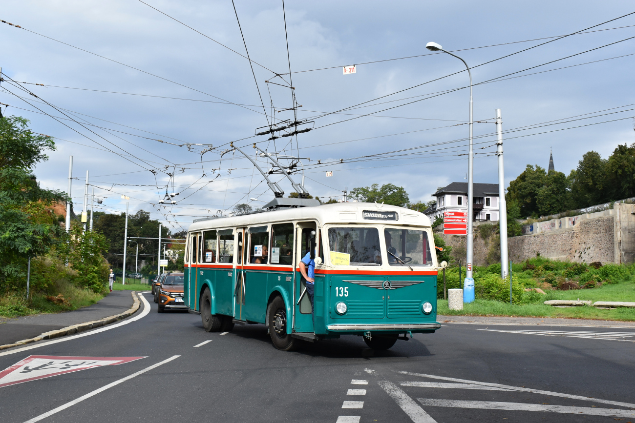 Брно, Škoda 6Tr2 № 135; Теплице — Троллейбусы других городов; Теплице — Юбилей: 70 лет Теплицкому троллейбусу (10.09.2022)