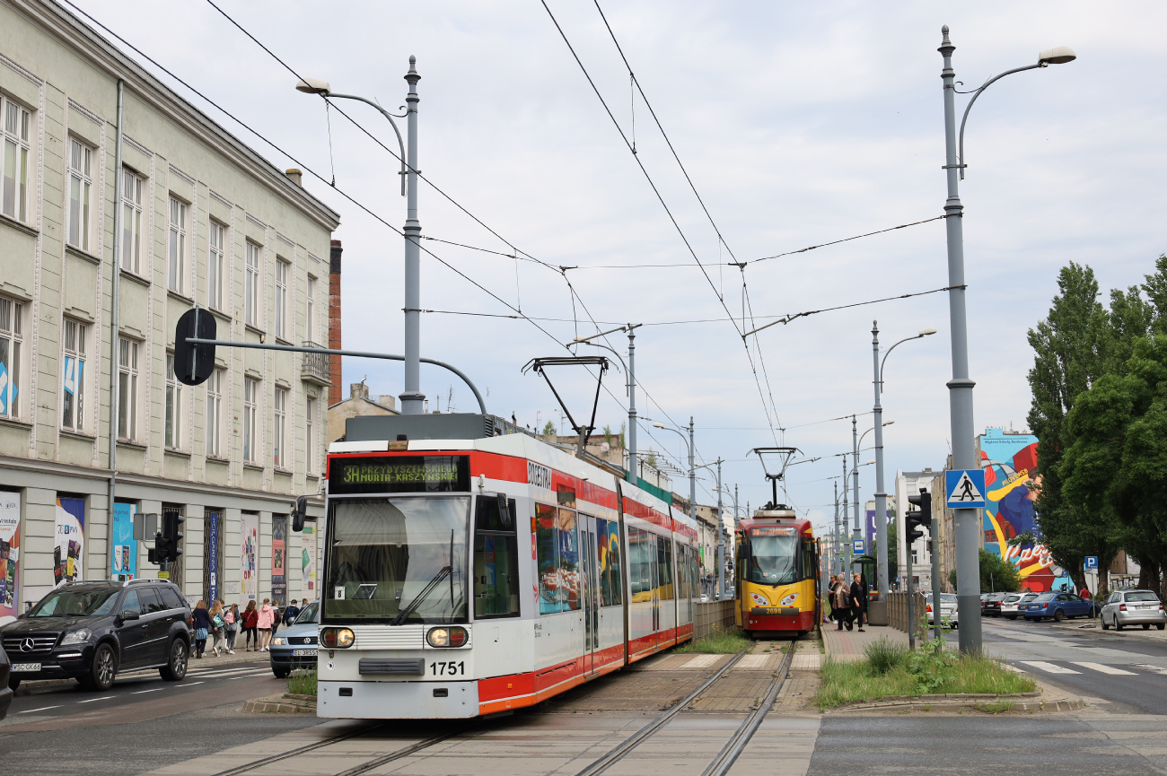 Лодзь, Duewag MGT6D № 1751