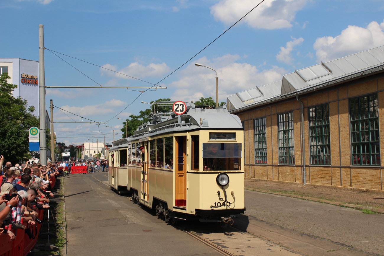 Лейпциг, Четырёхосный моторный Linke-Hofmann № 1043; Лейпциг — 150-летие трамвая в Лейпциге (22 мая 2022 г.)