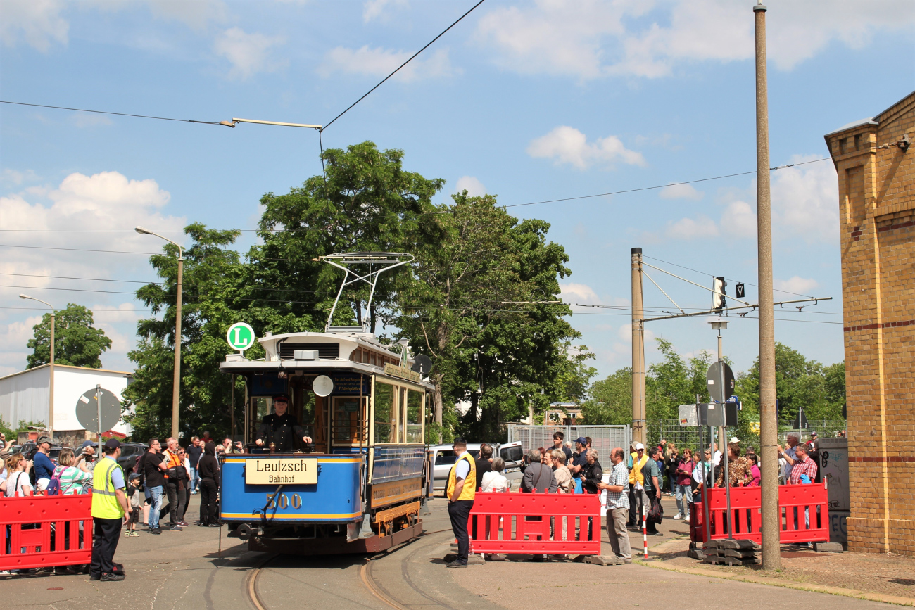 Leipzig, Leipzig 2-axle motor car nr. 500; Leipzig — 150 years tram in Leipzig