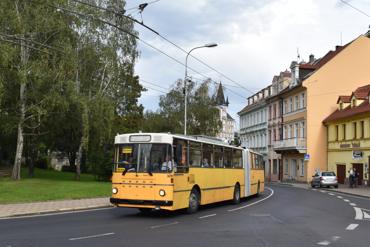 Pardubice, Sanos-Škoda S200Tr nr. 329; Teplice — Anniversary: 70 years of trolleybuses in Teplice (10.09.2022); Teplice — Trolleybuses of other cities • Trolejbusy z jiných měst