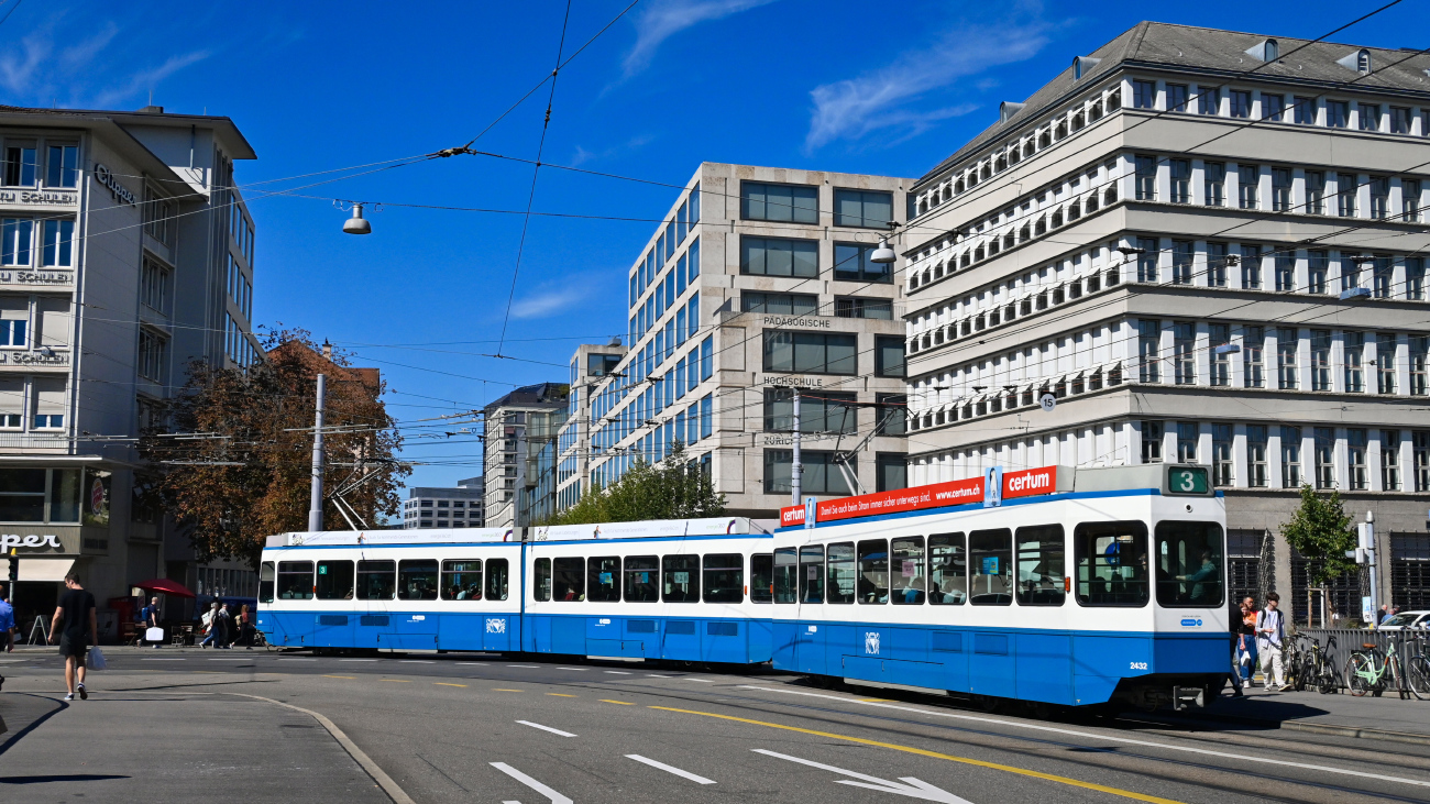 Цюрих, SWP/SIG/BBC Be 4/6 "Tram 2000" № 2059; Цюрих, SWP/SIG/ABB Be 2/4 "Tram 2000 Pony" № 2432