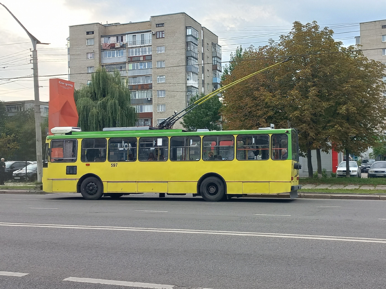 Львов, Škoda 14TrM № 597