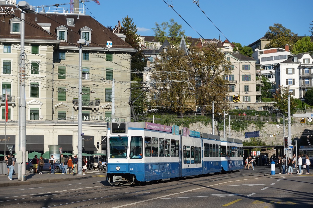 Цюрих, SWP/SIG/ABB Be 4/8 "Tram 2000 Sänfte" № 2119