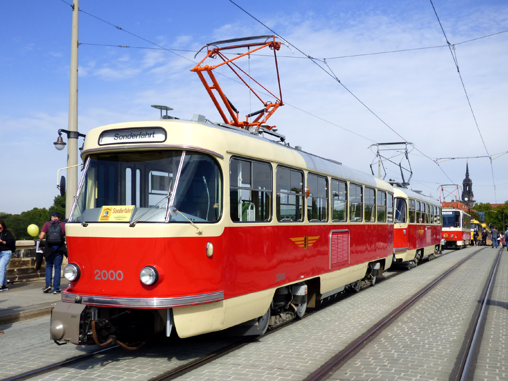 Дрезден, Tatra T4D № 2000 (201 314); Дрезден — 150 лет трамвайному движению в Дрездене (24.09.2022)