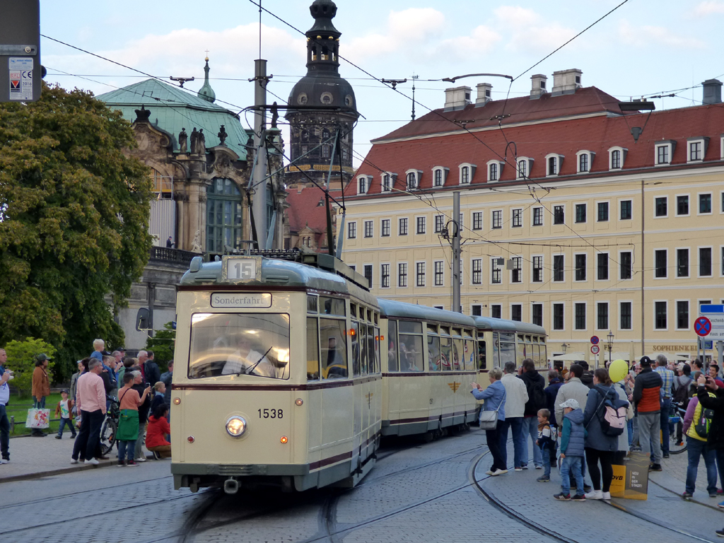Дрезден, LOWA ET54 № 1538 (201 308); Дрезден — 150 лет трамвайному движению в Дрездене (24.09.2022)