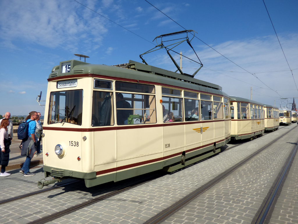 Дрезден, LOWA ET54 № 1538 (201 308); Дрезден — 150 лет трамвайному движению в Дрездене (24.09.2022)