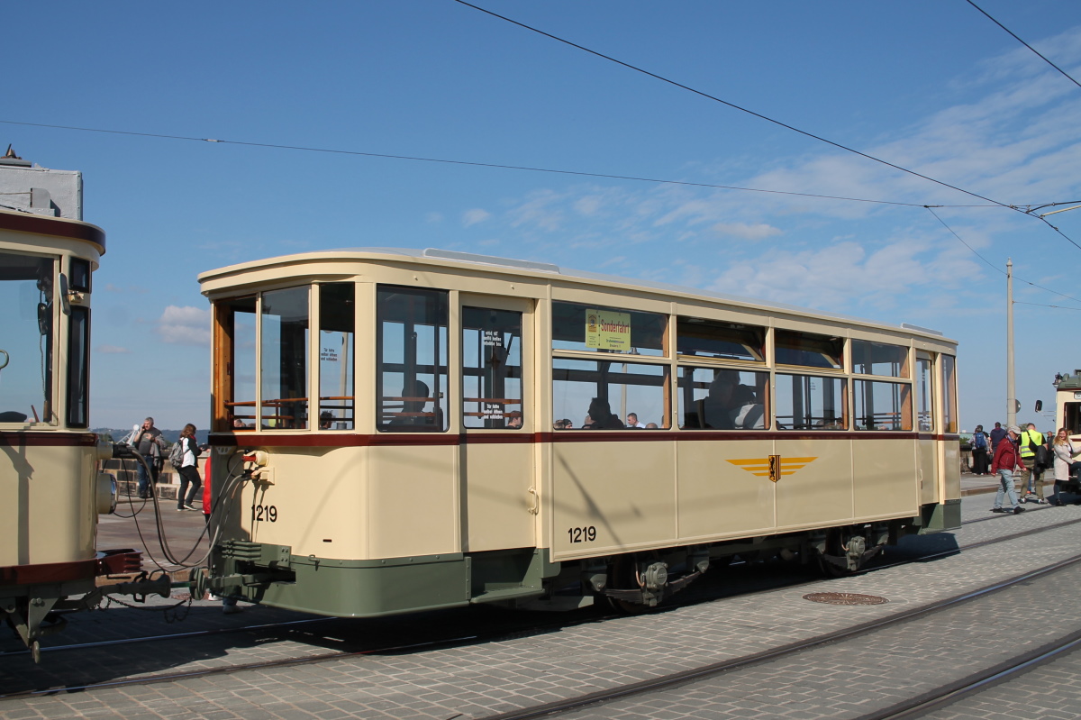 Дрезден, Двухосный прицепной Dresden № 1219 (251 305); Дрезден — 150 лет трамвайному движению в Дрездене (24.09.2022)