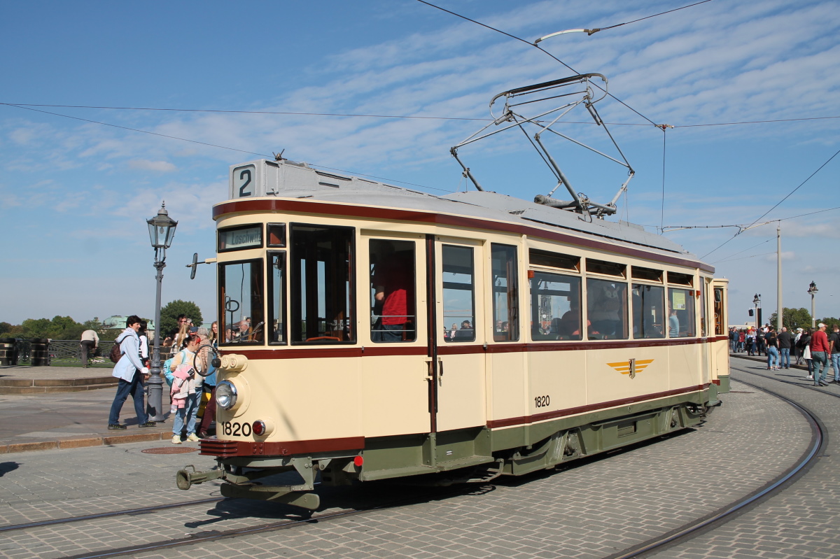 Dresden, Busch Kleiner Hecht № 1820 (201 304); Dresden — 150th anniversary of Dresden trams (24.09.2022)