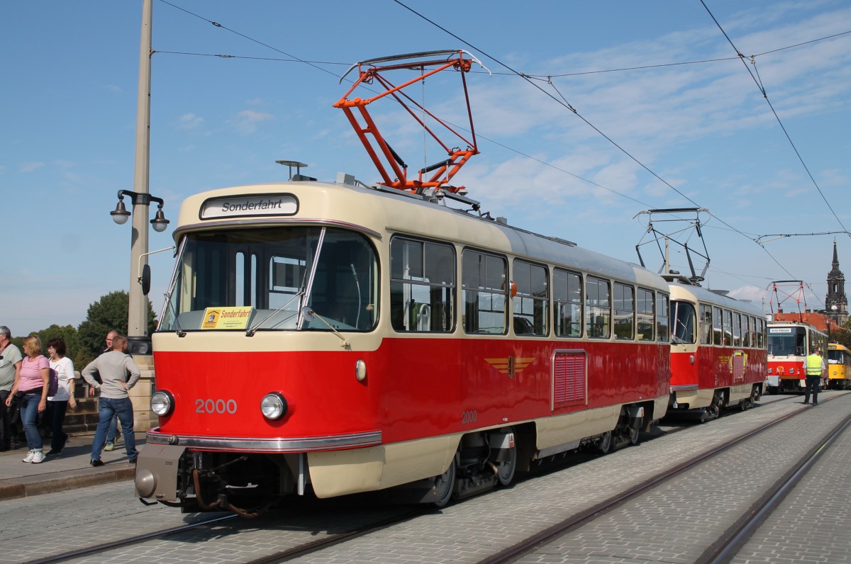 Дрезден, Tatra T4D № 2000 (201 314); Дрезден — 150 лет трамвайному движению в Дрездене (24.09.2022)