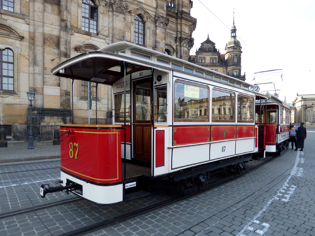 Dresden, Dresden 2-axle trailer car № 87 (251 301); Dresden — 150th anniversary of Dresden trams (24.09.2022)