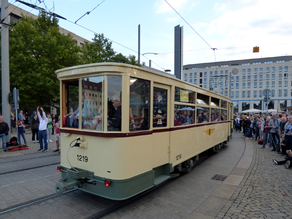 Дрезден, Двухосный прицепной Dresden № 1219 (251 305); Дрезден — 150 лет трамвайному движению в Дрездене (24.09.2022)