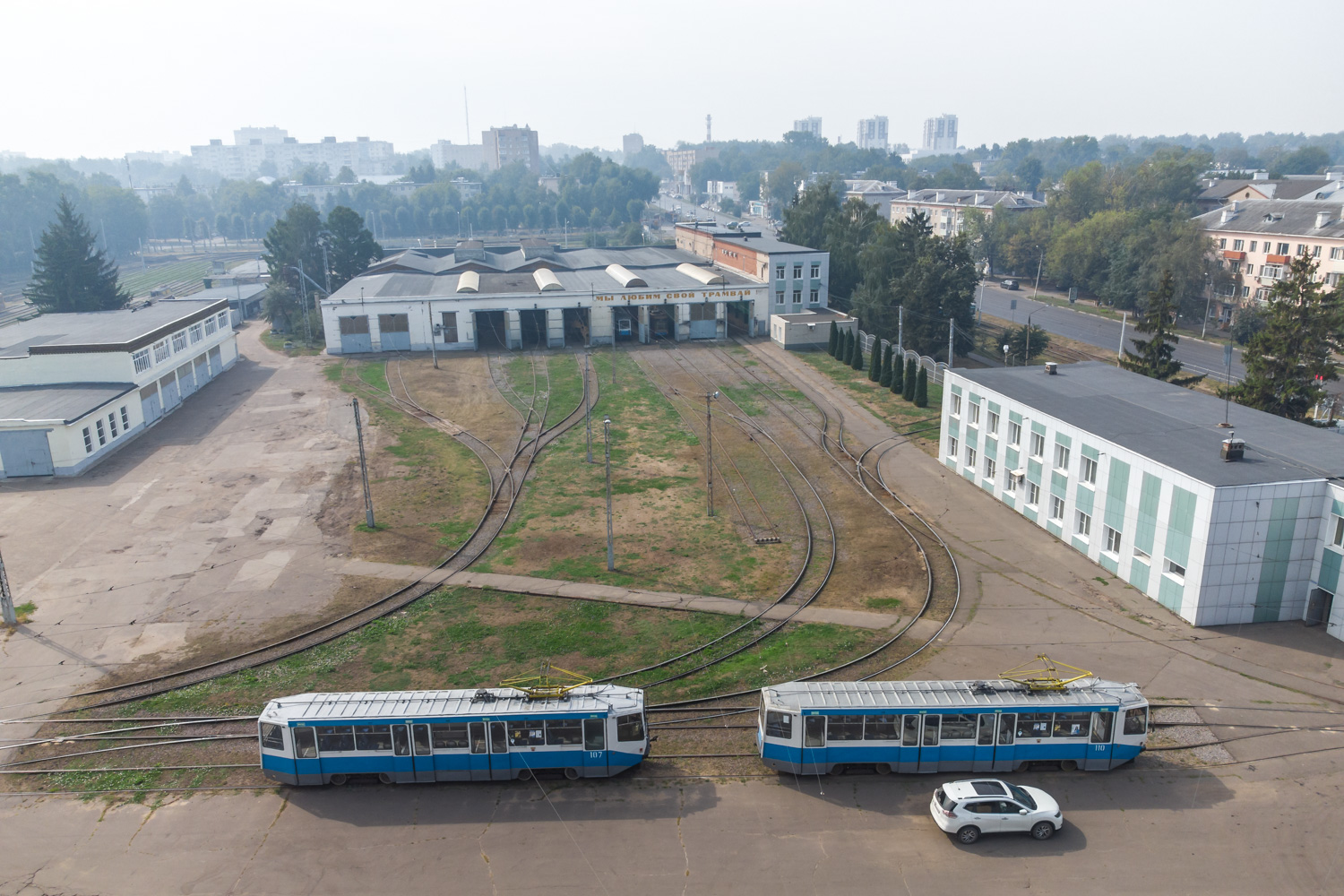 Коломна, 71-608КМ № 107; Коломна, 71-608КМ № 110; Коломна — Трамвайные линии