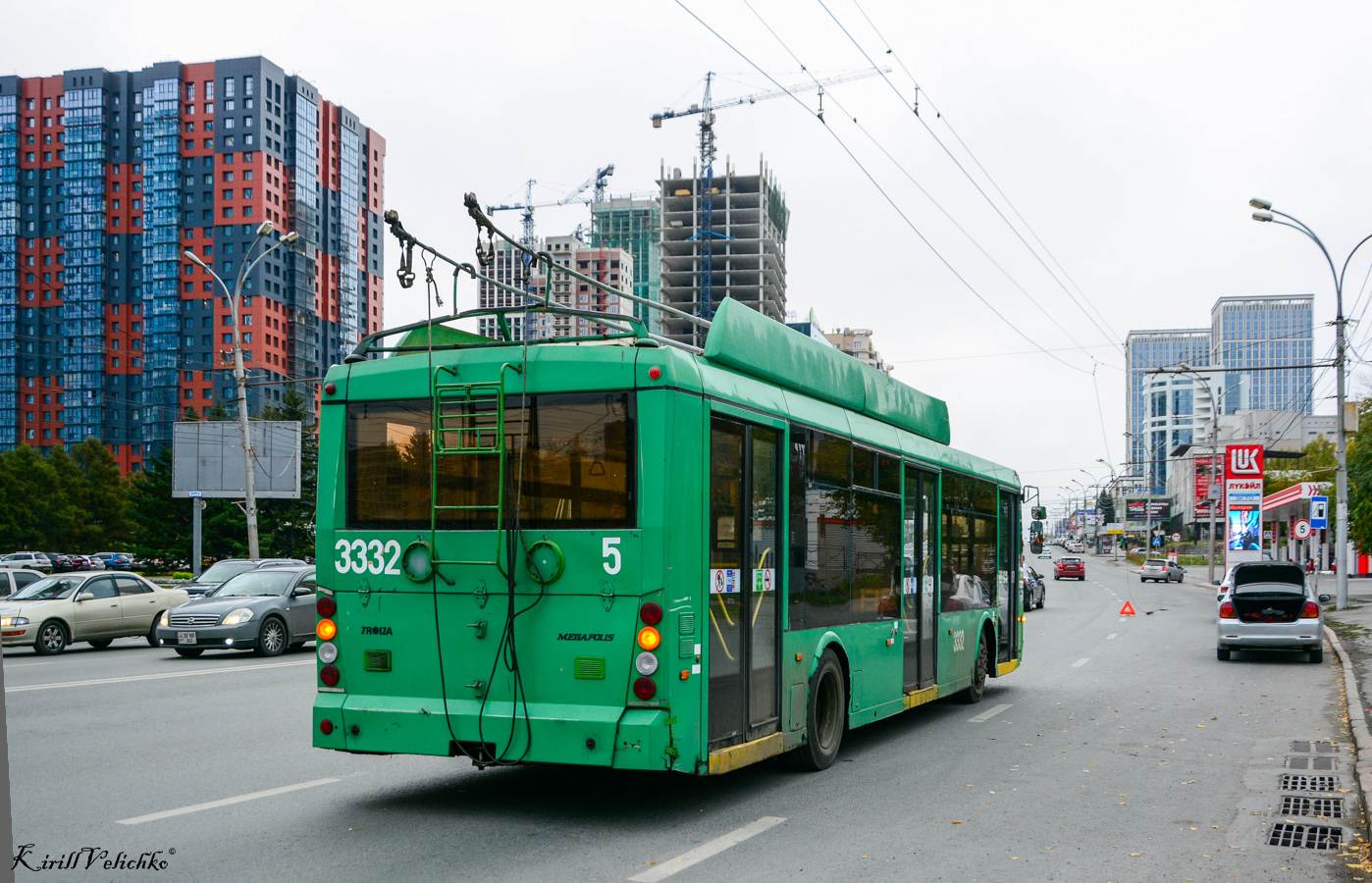 Новосибирск, Тролза-5265.00 «Мегаполис» № 3332; Новосибирск — Происшествия