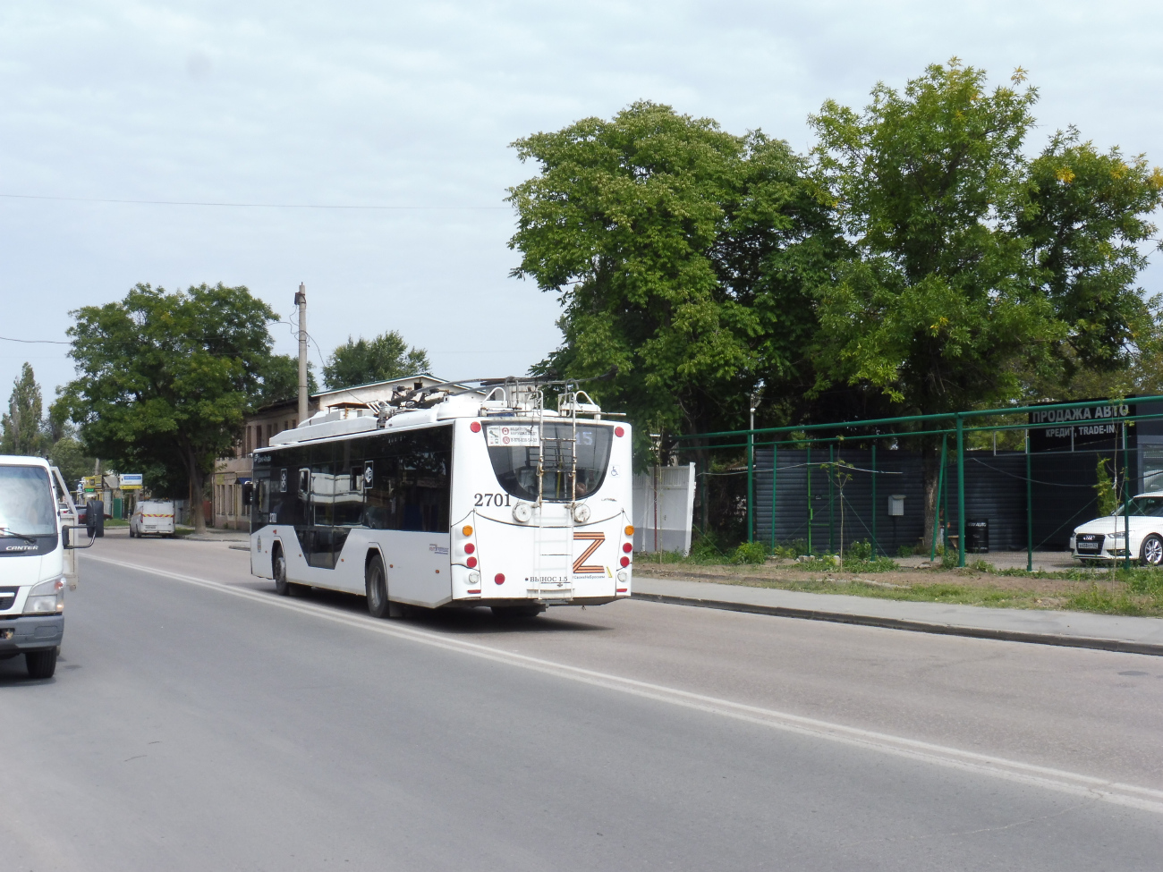 Troleibuzul din Crimeea, VMZ-5298.01 “Avangard” Nr. 2701; Troleibuzul din Crimeea — The movement of trolleybuses without CS (autonomous running)