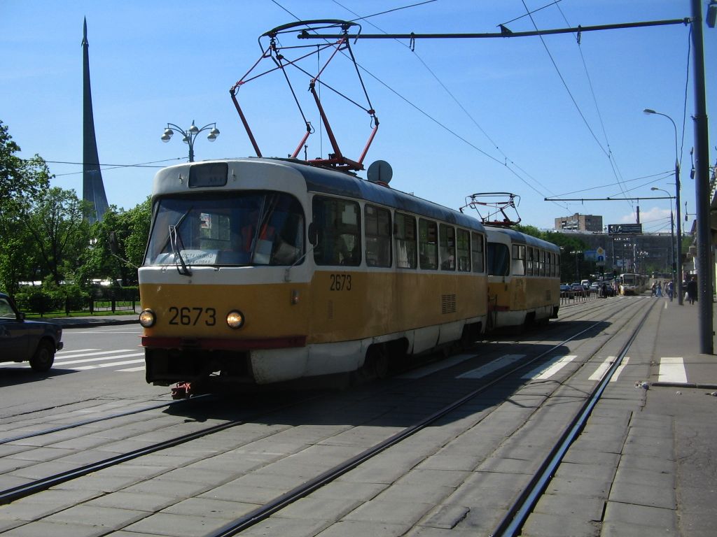 Москва, Tatra T3SU № 2673
