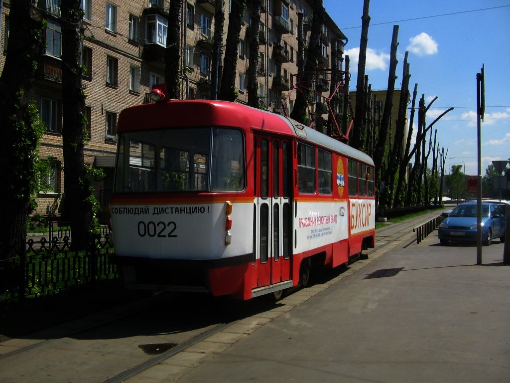 Москва, Tatra T3SU № 0022