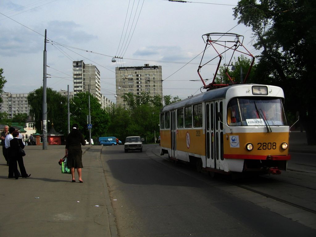 Москва, Tatra T3SU № 2808