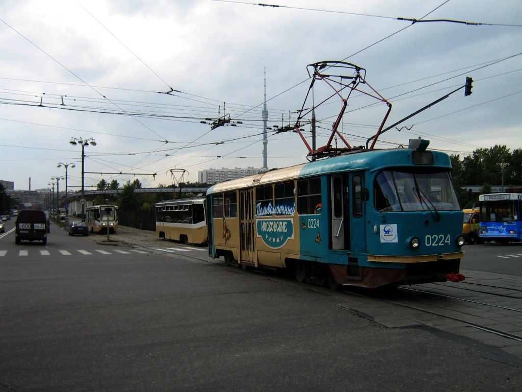 Москва, Tatra T3SU № 0224