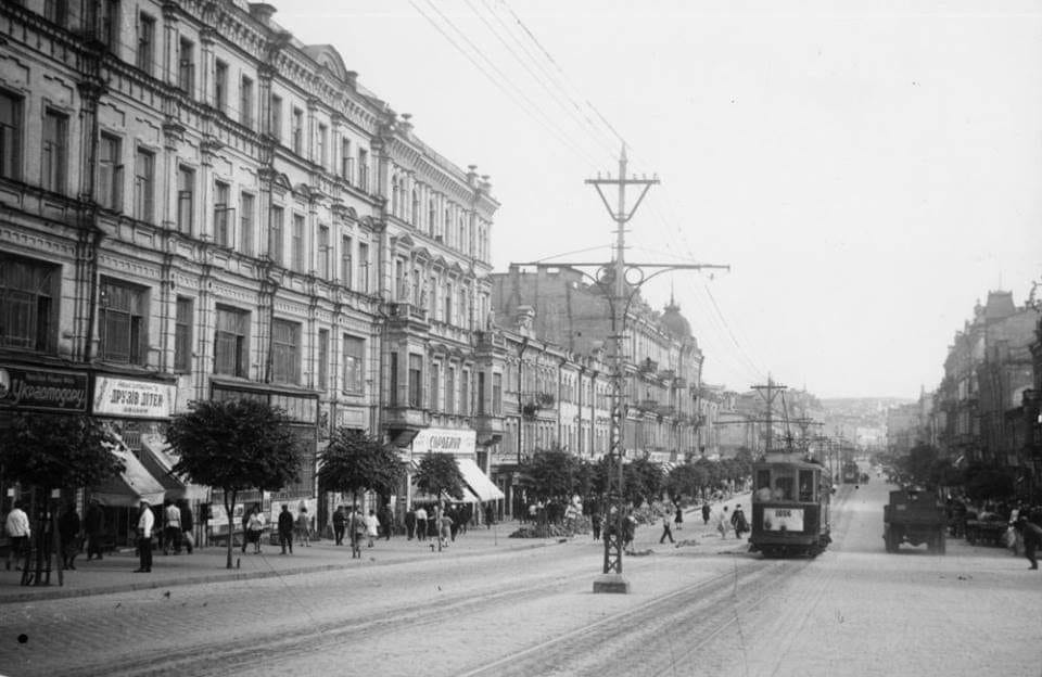 Киев, Пульман № 1014; Киев — Исторические фотографии; Киев — Трамвайные линии: Закрытые линии Киев, Пульман № 1014; Киев — Исторические фотографии; Киев — Трамвайные линии: Закрытые линии