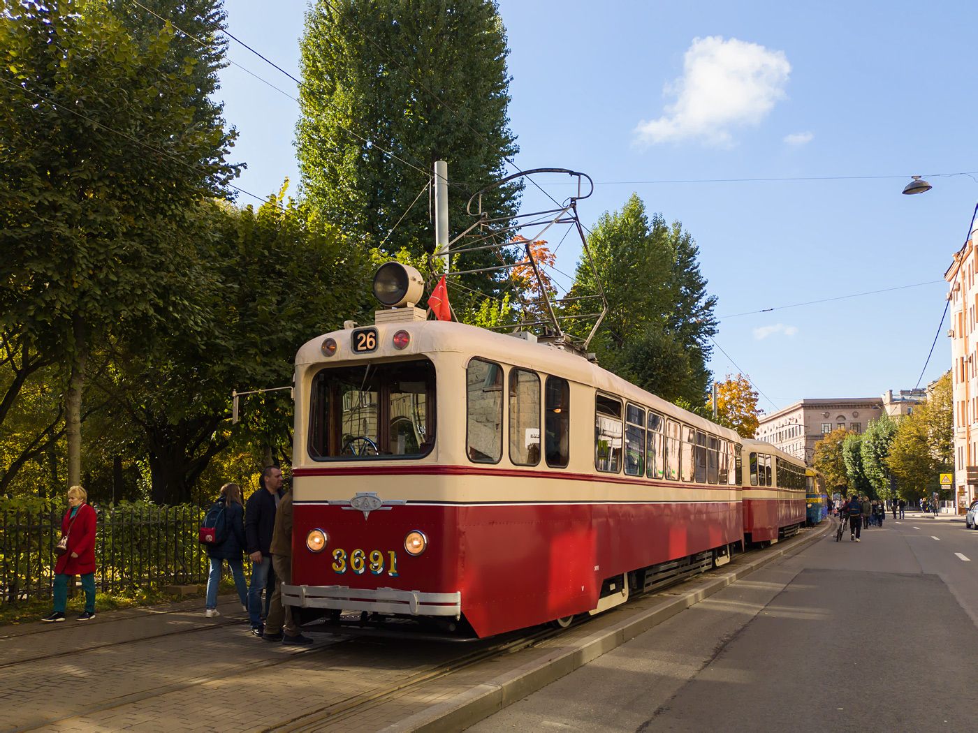 Санкт-Петербург, ЛМ-49 № 3691; Санкт-Петербург — Выставка вагонов на 115-летие трамвая