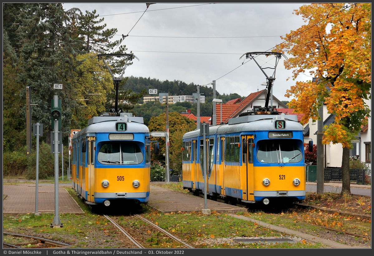 Gotha, Duewag GT8NF — 521; Gotha, Duewag GT8NF — 505 Gotha, Duewag GT8NF — 521; Gotha, Duewag GT8NF — 505