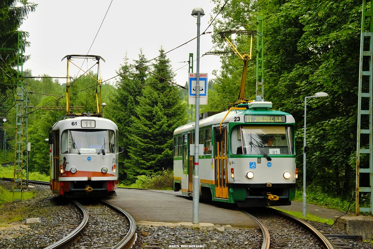 Liberec ― Jablonec nad Nisou, Tatra T3SUCS Nr. 61; Liberec ― Jablonec nad Nisou, Tatra T3R.PLF Nr. 23