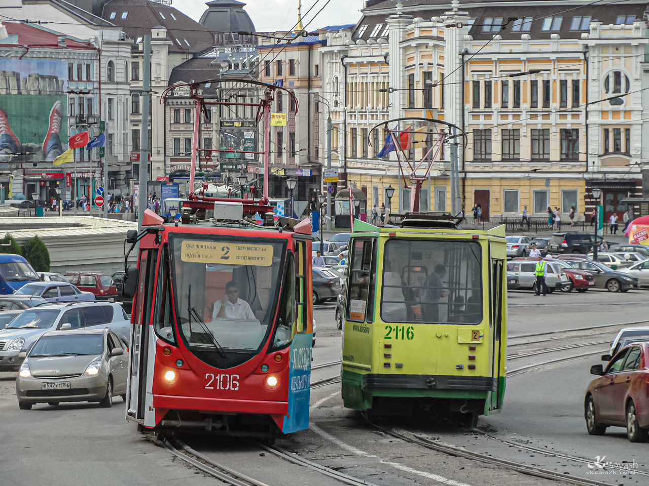 Казань, 71-134АЭ (ЛМ-99АЭ) № 2106; Казань, 71-134К (ЛМ-99К) № 2116