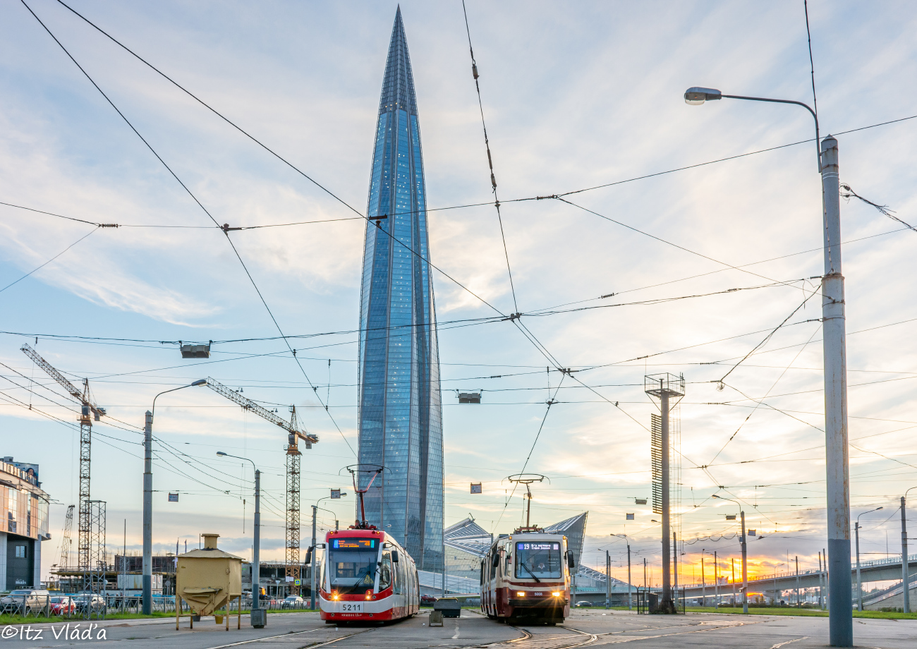 Санкт-Петербург, БКМ 84300М № 5211; Санкт-Петербург, ЛВС-86К № 5008; Санкт-Петербург — Конечные станции и разворотные кольца