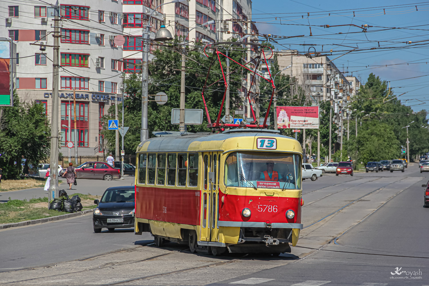 Волгоград, Tatra T3SU (двухдверная) № 5786