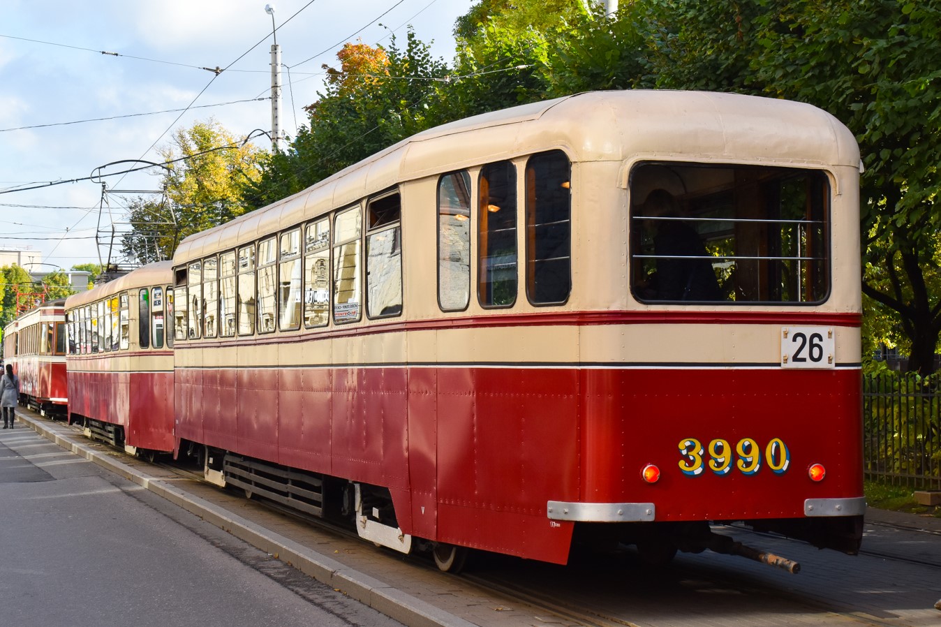 Санкт-Петербург, ЛП-49 № 3990; Санкт-Петербург — Выставка вагонов на 115-летие трамвая
