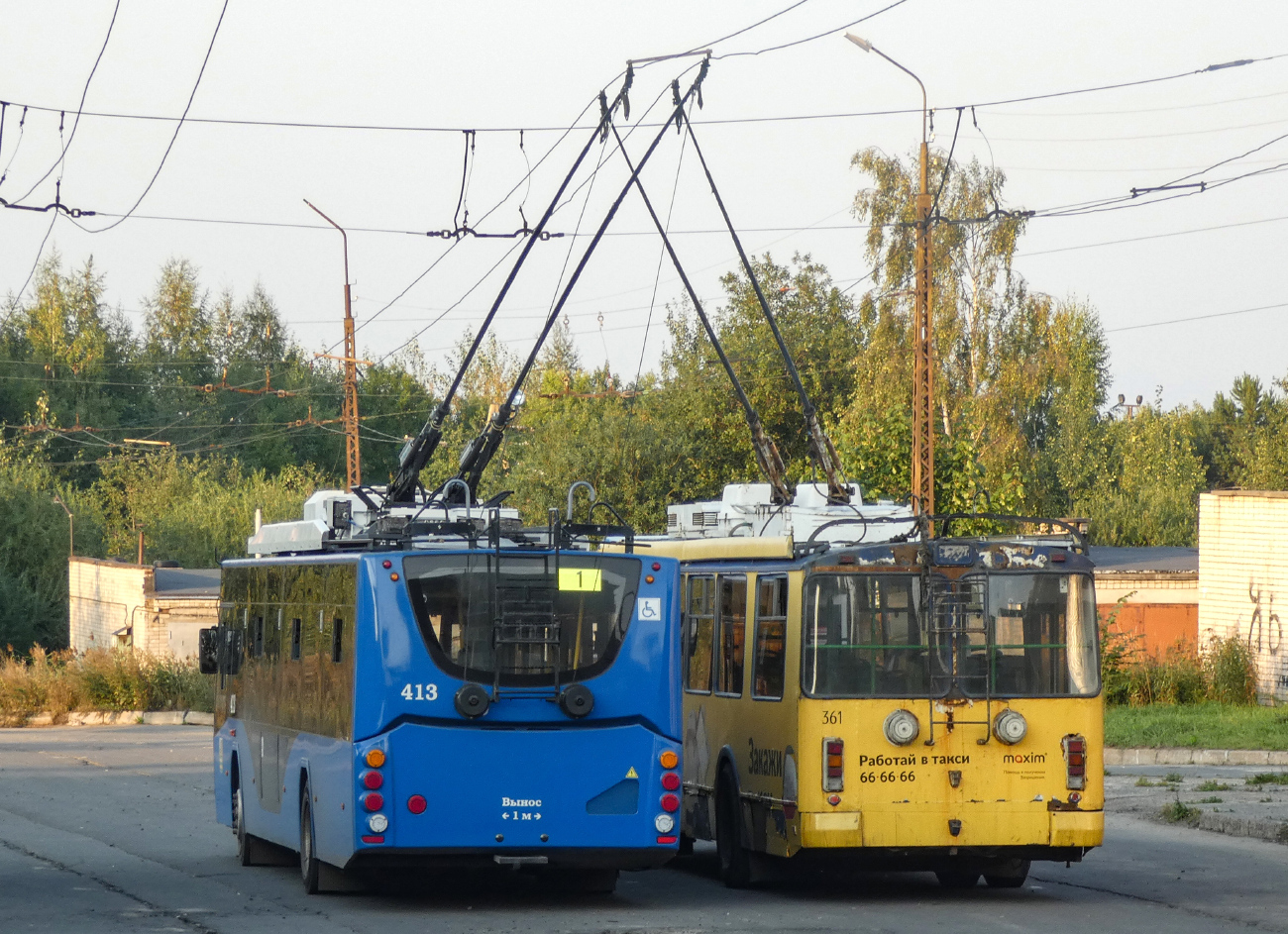 Петрозаводск, ВМЗ-5298.01 «Авангард» № 413; Петрозаводск, ЗиУ-682Г-016.02 № 361
