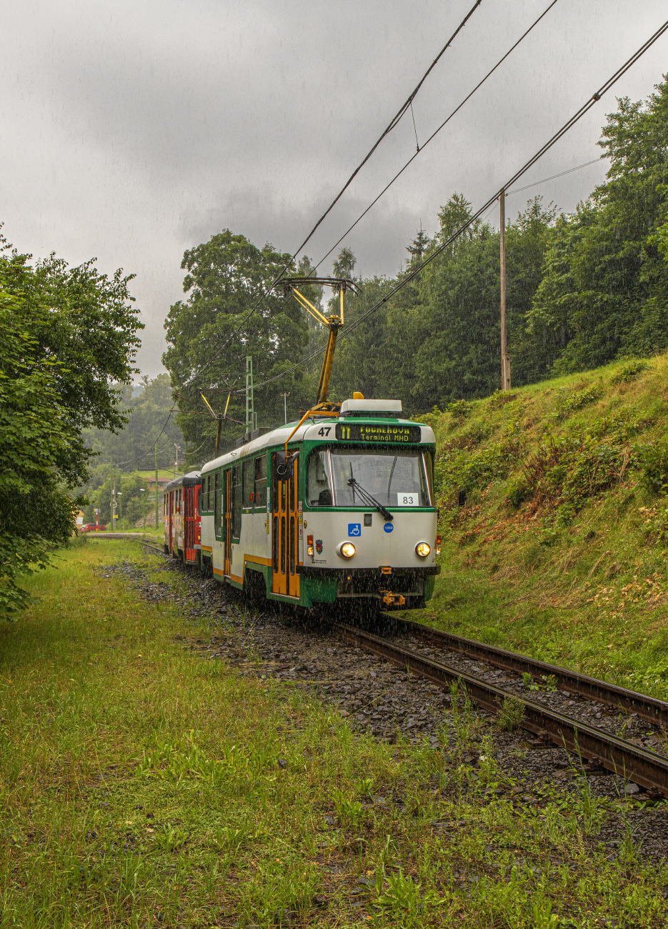 Либерец ― Яблонец-над-Нисой, Tatra T3R.PLF № 47; Либерец ― Яблонец-над-Нисой, Tatra T3R.PV № 24; Либерец ― Яблонец-над-Нисой — Последние недели узкоколейки, 2021 г.