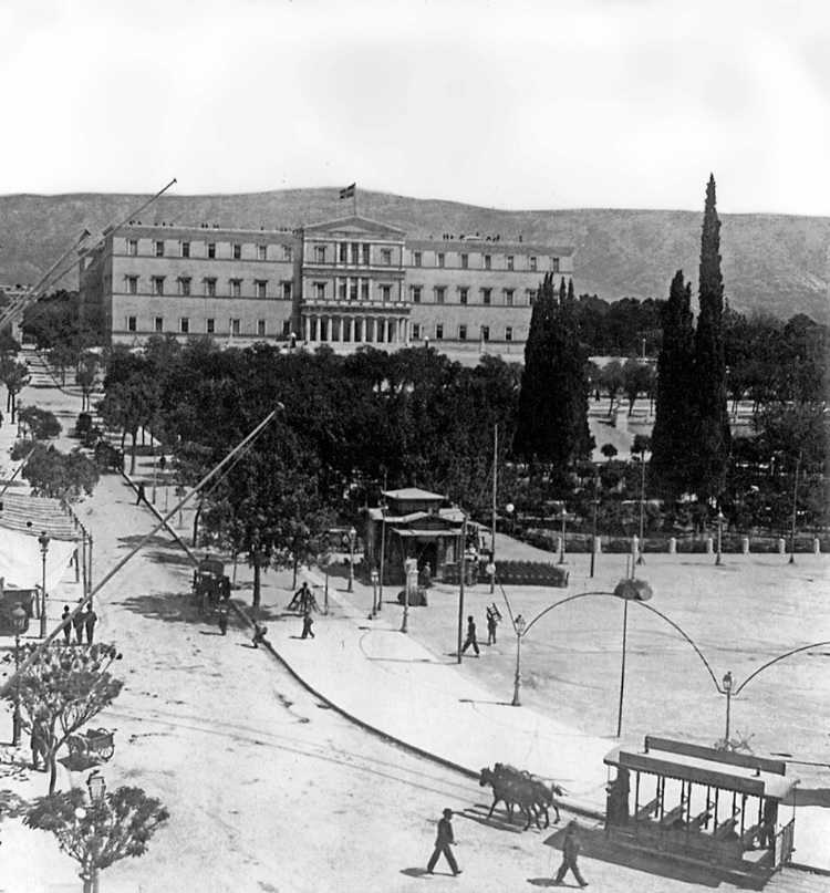 Афины — Трамваи – старые фотографии