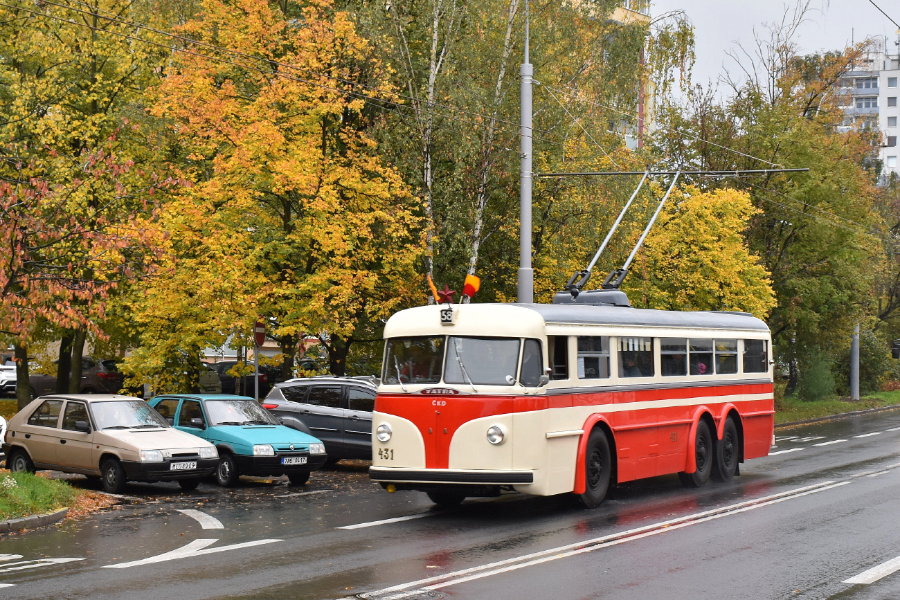 Прага, Tatra T400 III.B № 431; Прага — 50 лет спустя – покатушки на троллейбусах и начало регулярной эксплуатации 58 маршрута