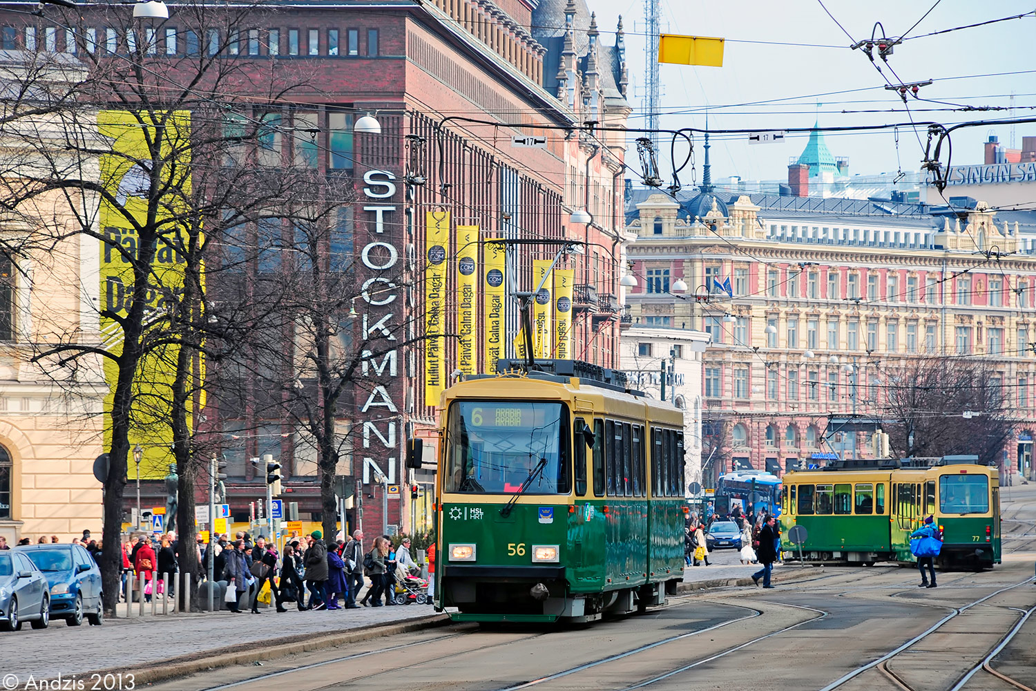 Helsinky — Espoo, Valmet NRV1 č. 56; Helsinky — Espoo, Valmet MLNRV2 č. 77 Helsinky — Espoo, Valmet NRV1 č. 56; Helsinky — Espoo, Valmet MLNRV2 č. 77