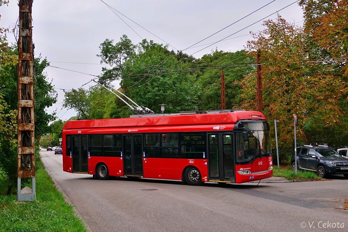 Budapeszt, Solaris Trollino II 12 Ganz-Škoda B Nr 612