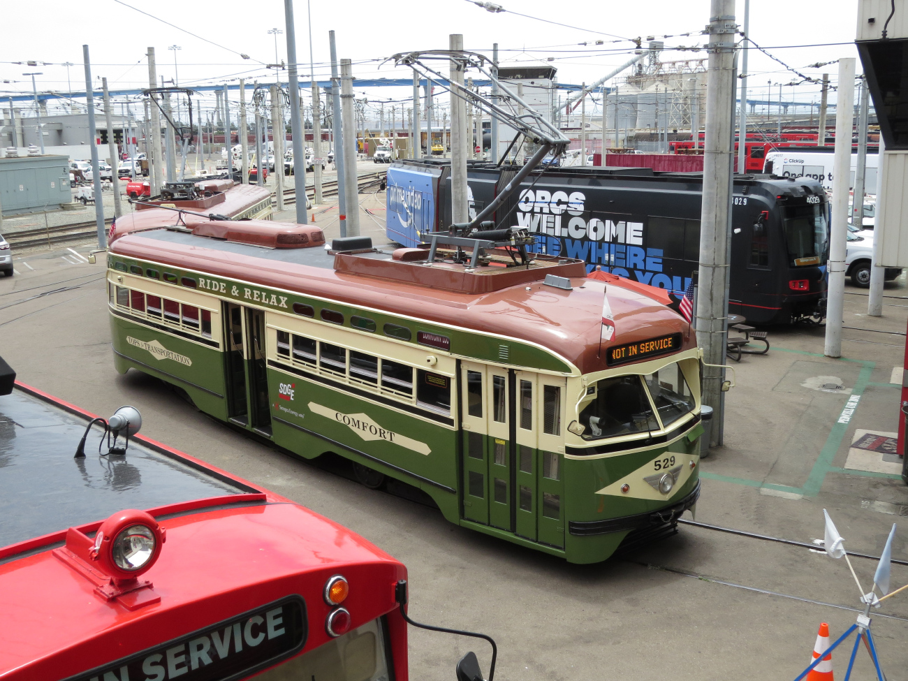 Сан-Диего, PCC № 529; Сан-Диего — San Diego Trolley депо