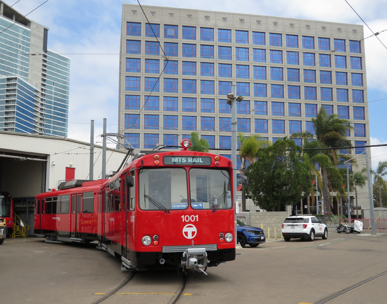 Сан-Диего, Duewag U2 № 1001; Сан-Диего — San Diego Trolley депо