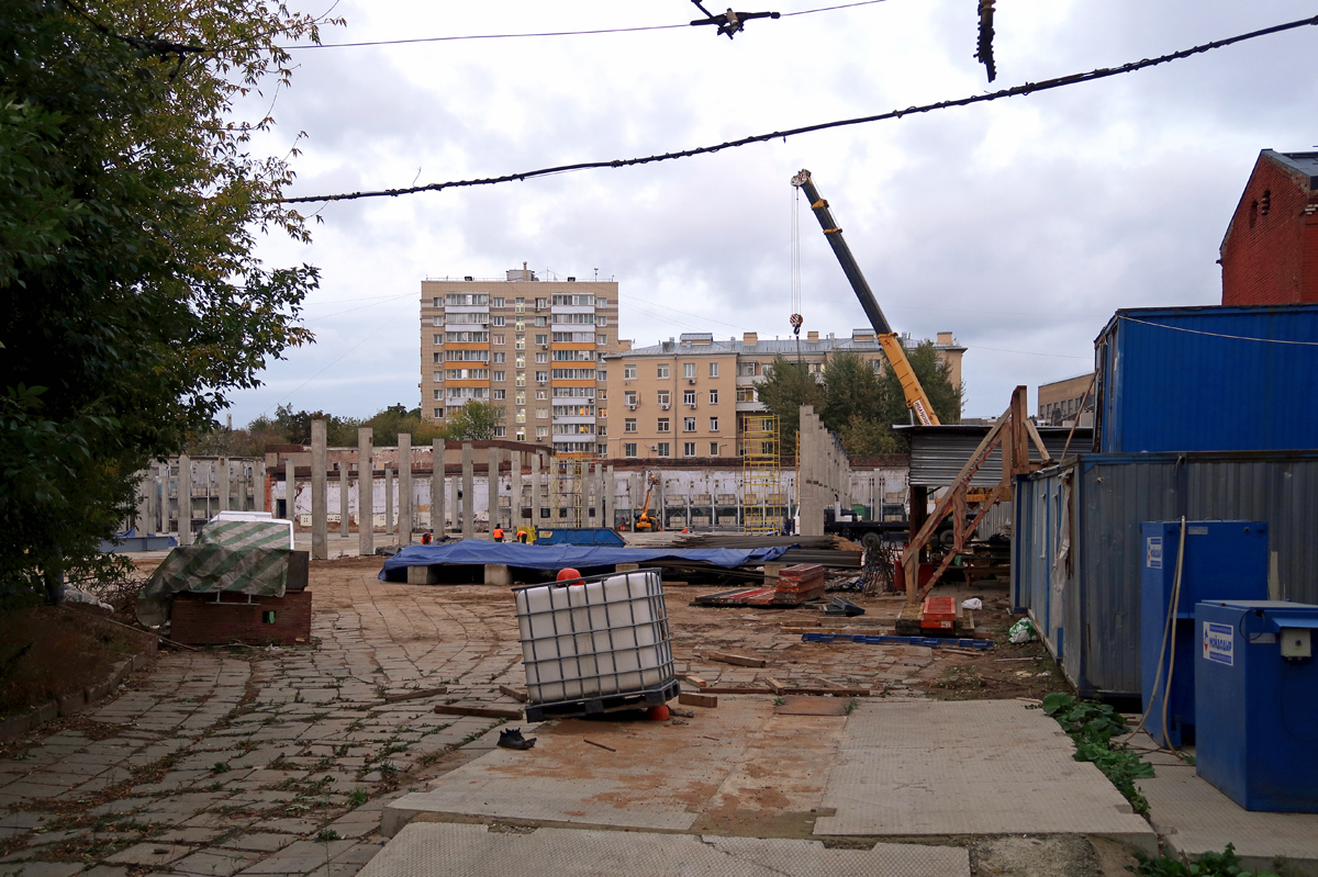Moscou — Construction and repairs; Moscou — Reconstruction of the Apakov tramway depot; Moscou — Tram depots: [1] Apakova