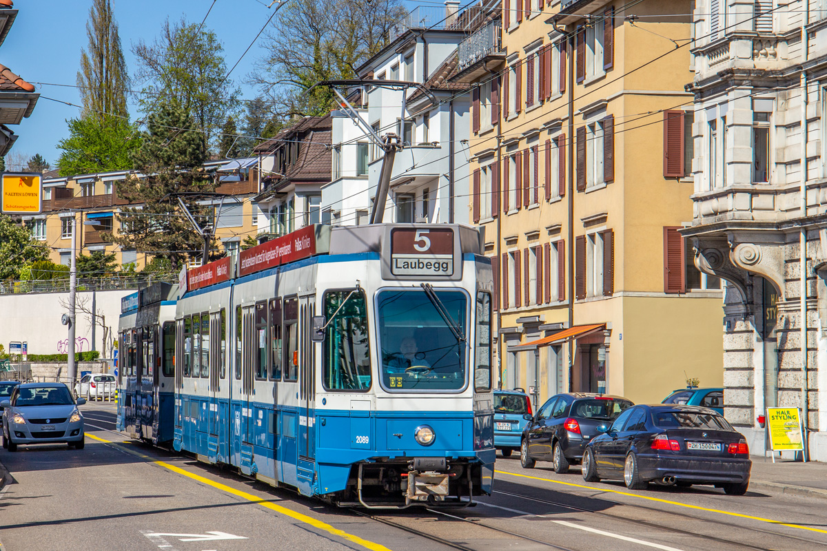 Zurych, SWP/SIG/BBC Be 4/6 "Tram 2000" Nr 2089