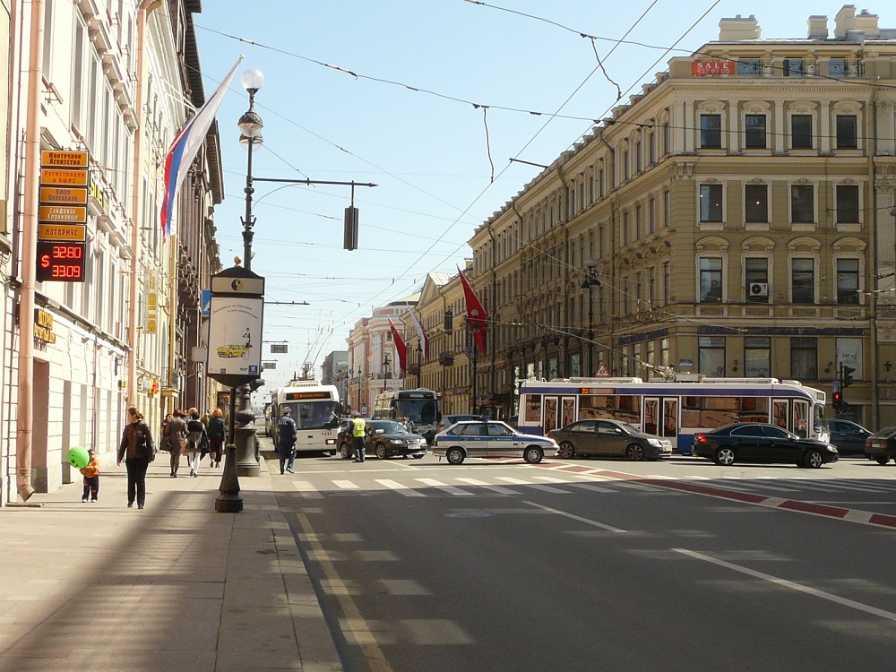 Sankt Petersburg — Trolleybus lines and infrastructure