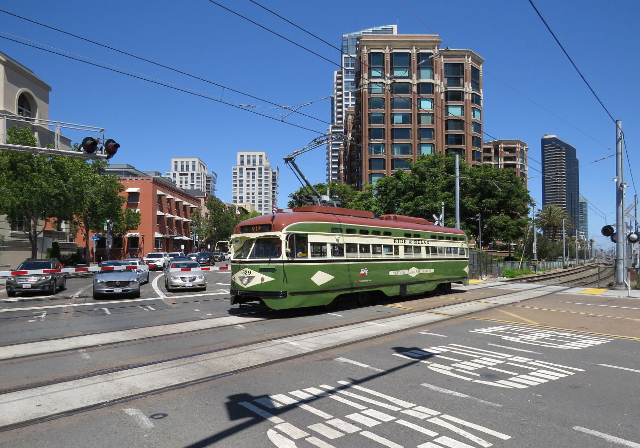 Сан-Диего, PCC № 529; Сан-Диего — Трамвайные линии и инфраструктура